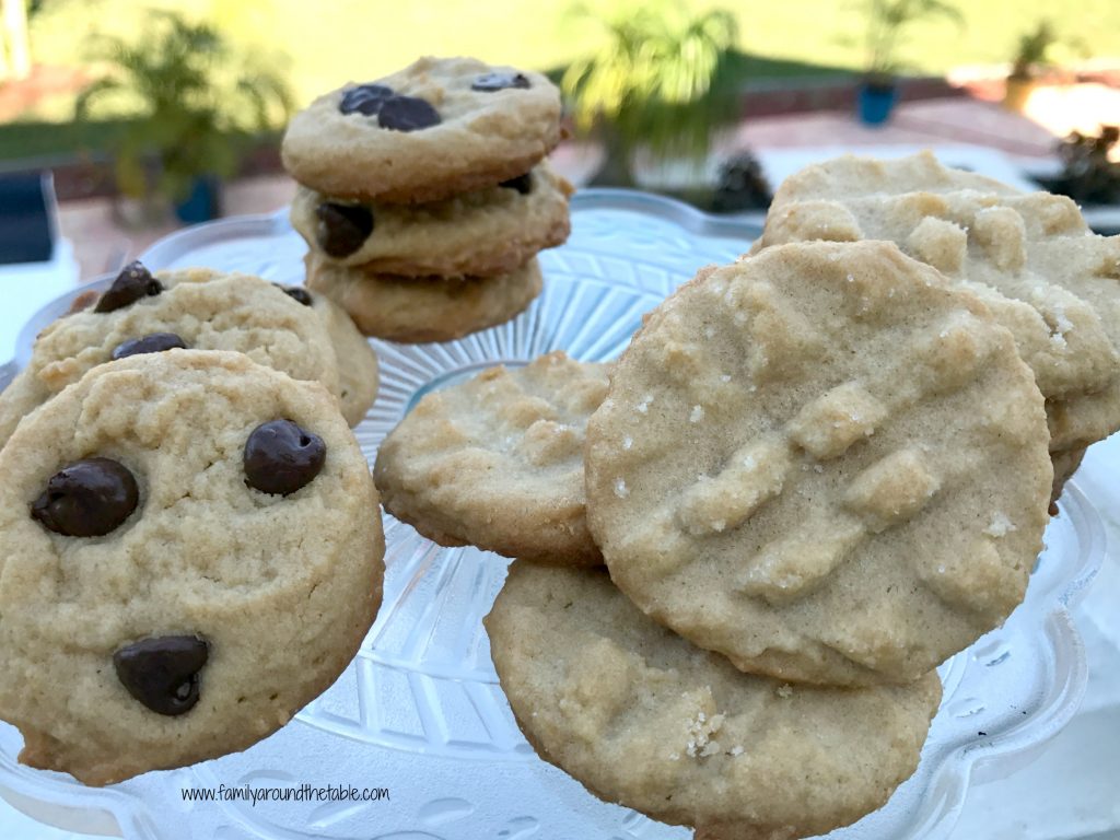 Peanut Butter Cookies on a serving tray.