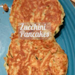 Zucchini pancakes Pinterest image.