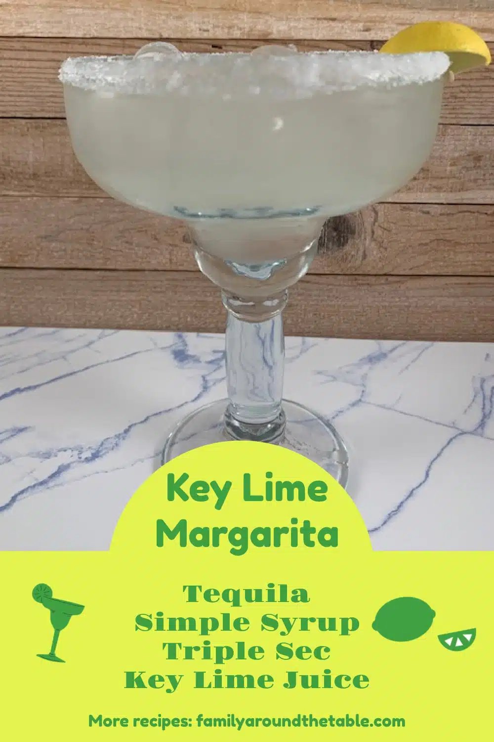 Key Lime Margarita Pinterest image.