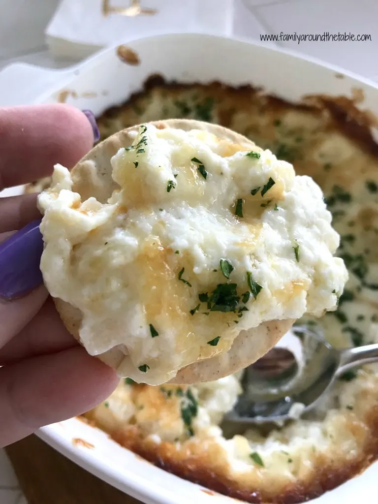 Baked onion dip is creamy and delicious perfect for entertaining friends.