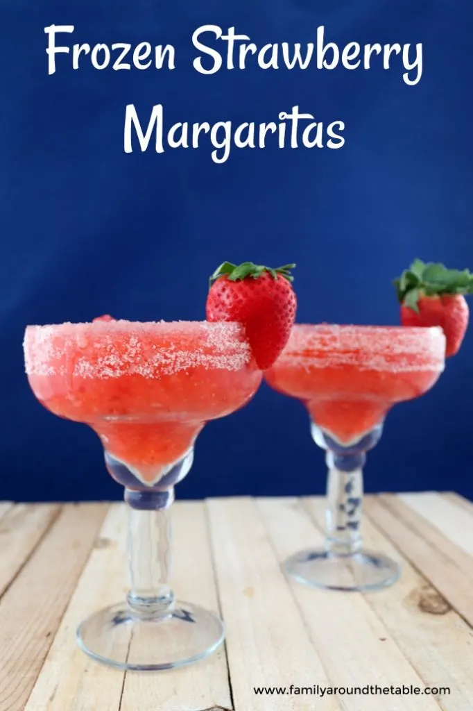 Frozen Strawberry Margaritas for Cinco de Mayo or any occasion!