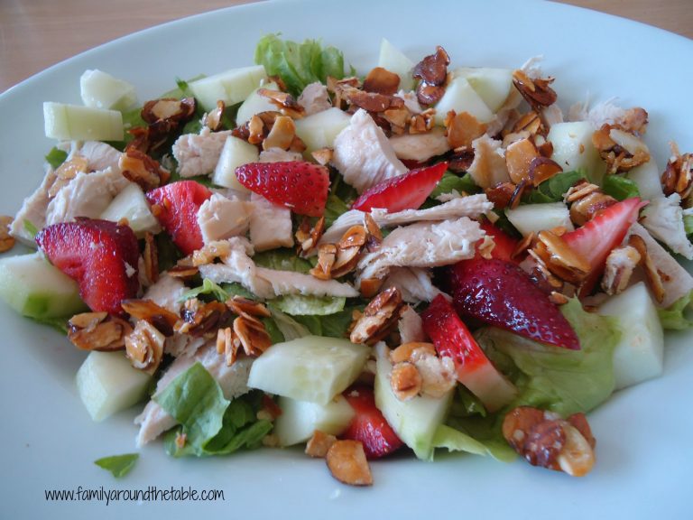 Strawberry Salad with Candied Almonds