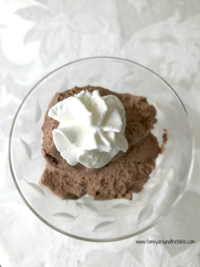 Chocolate mousse is a delicious end to any meal.