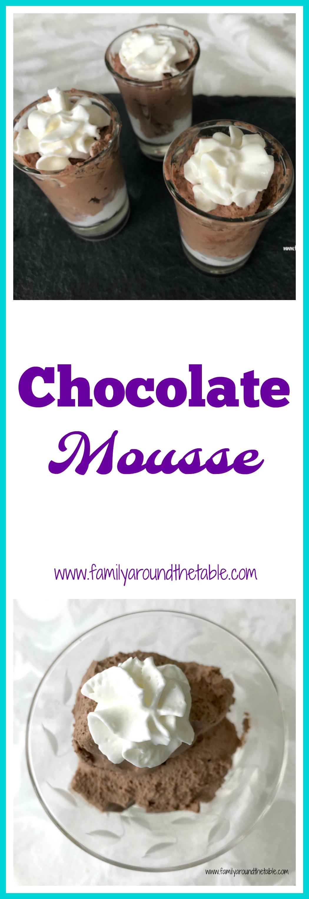 Chocolate mousse is perfect for entertaining. Serve in shot glasses for a dessert buffet