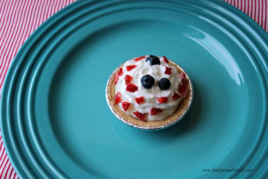 All-American Patriotic Dessert Tarts for an Independence Day Celebration.