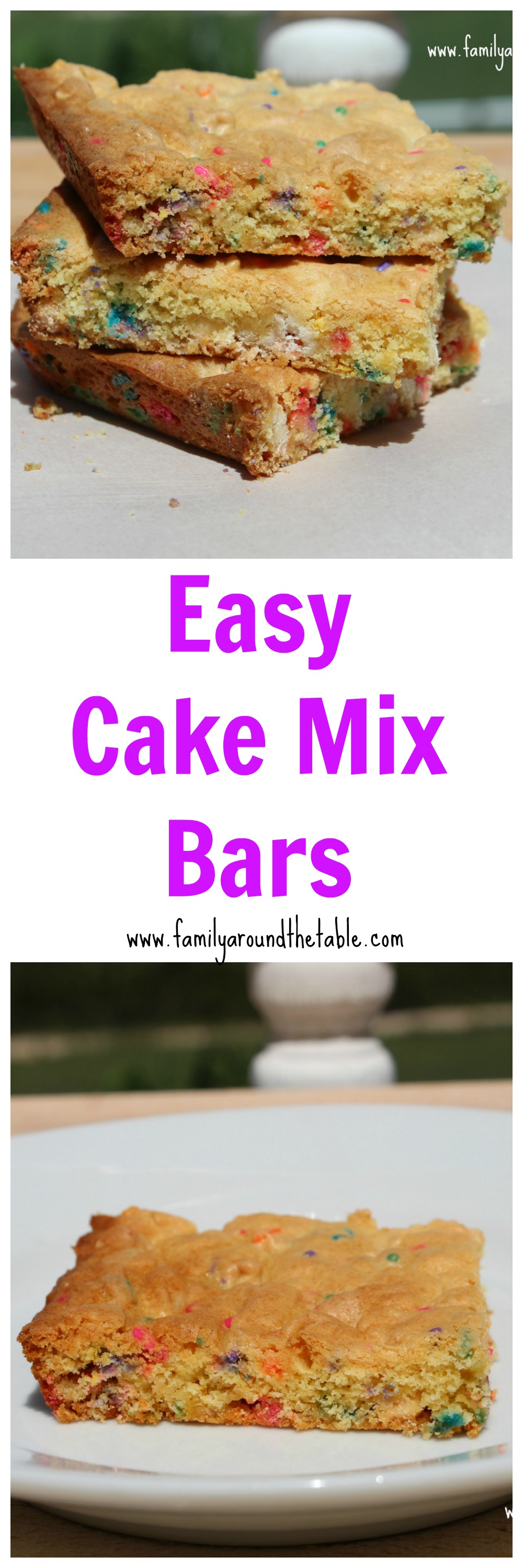 Easy Cake Mix Bars • Family Around the Table