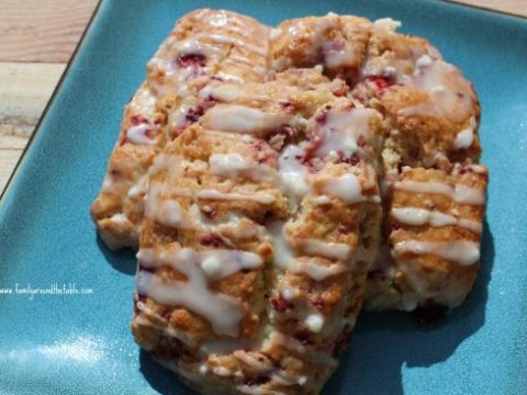 Strawberry Scones With Lemon Glaze Family Around The Table