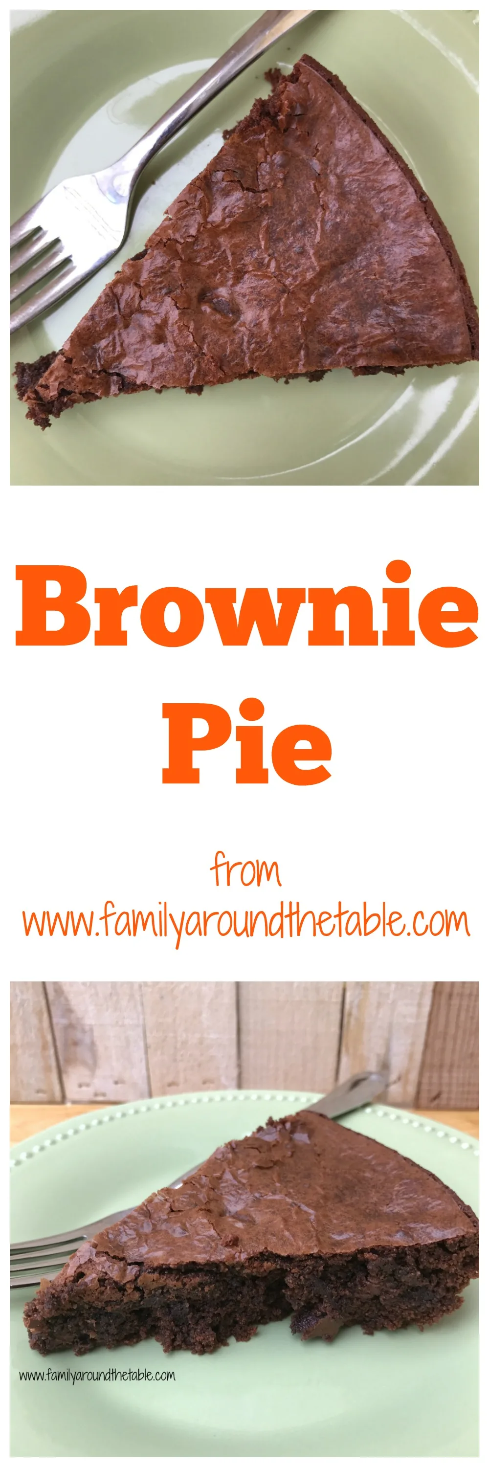 Pinterest image for brownie pie