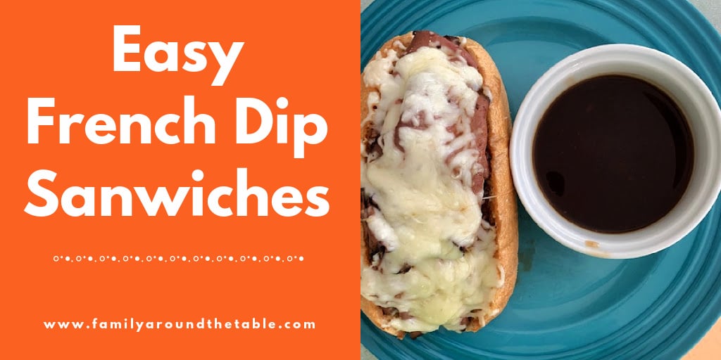 Easy French Dip Sandwiches Twitter Image