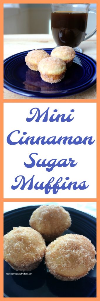 The whole family will love these mini cinnamon sugar muffins.