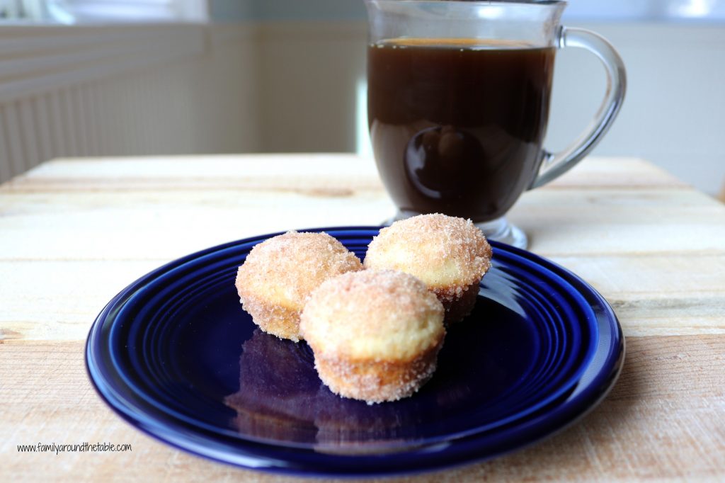 Mini Cinnamon Sugar Muffins are a great morning treat. 