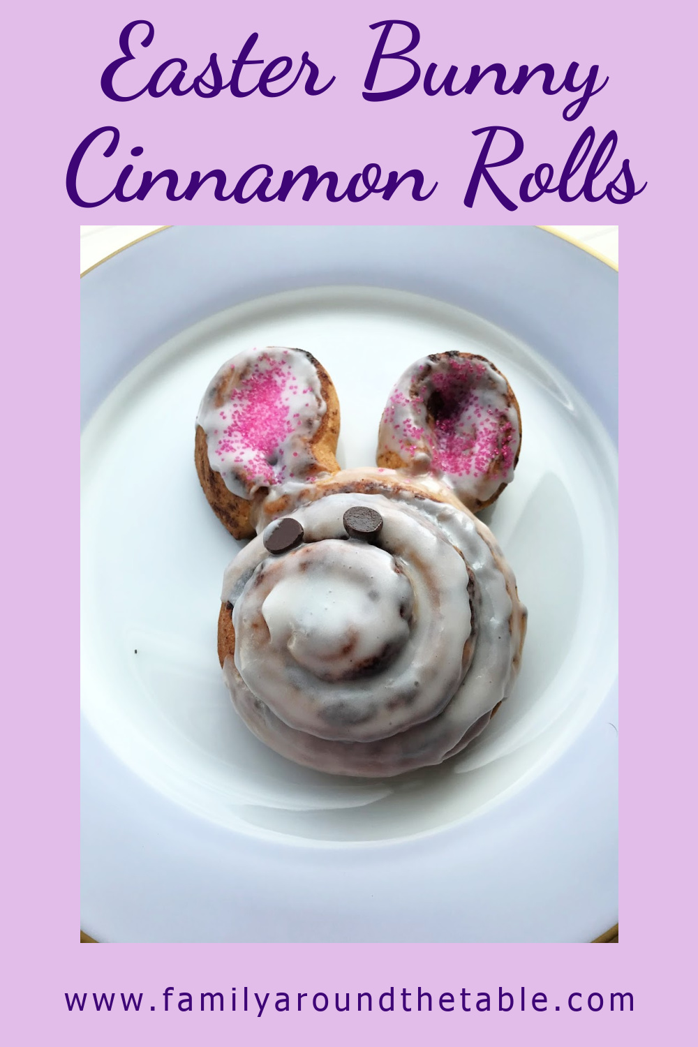 Bunny cinnamon rolls Pinterest image