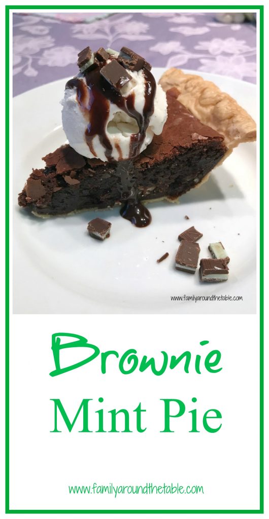 Celebrate Pi Day with a super easy brownie mint pie.