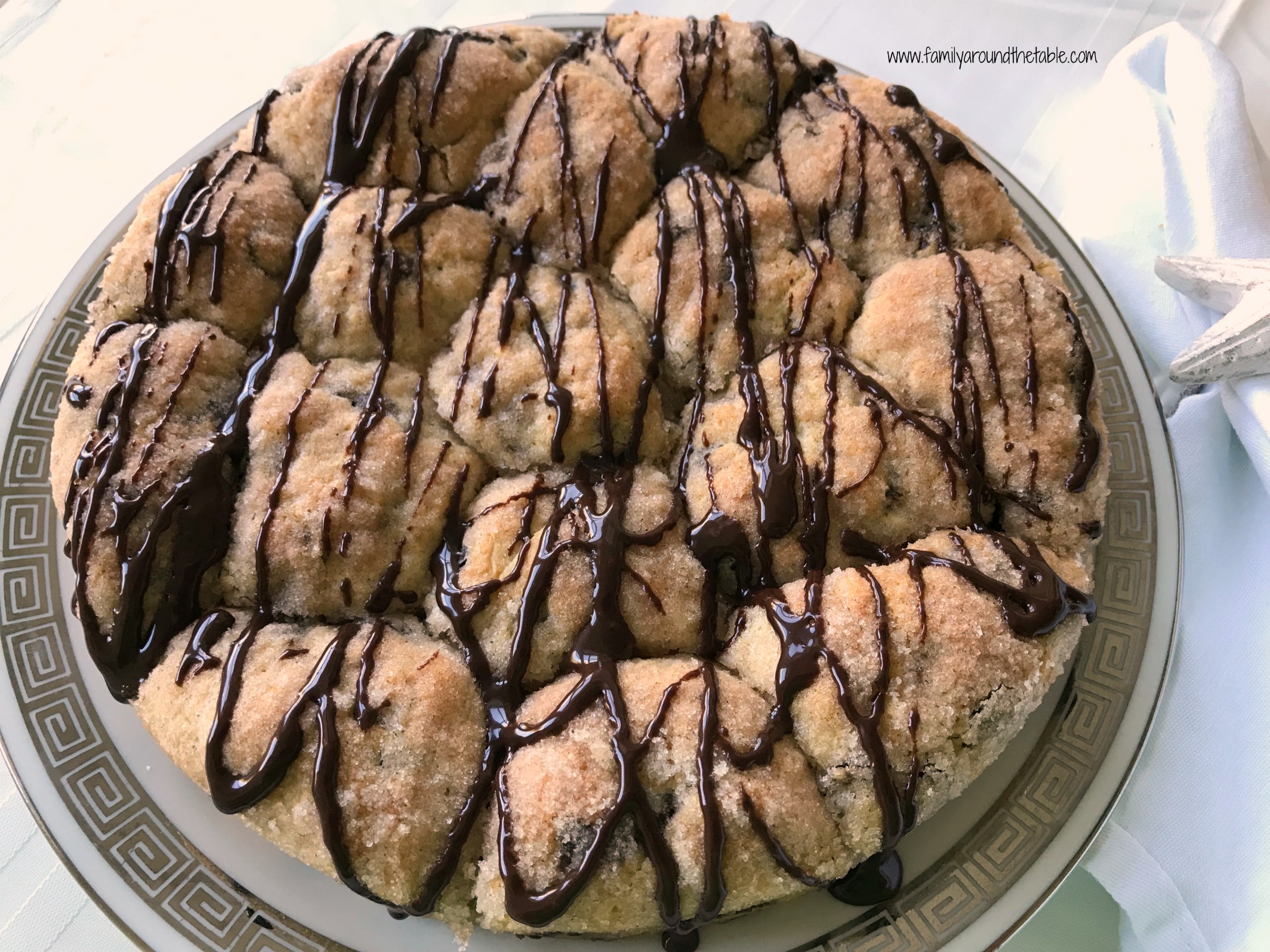 Pull Apart Cinnamon Coffee Cake with Chocolate Glaze will complete your brunch table.
