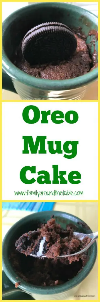 Oreo mug cake image for Pinterest