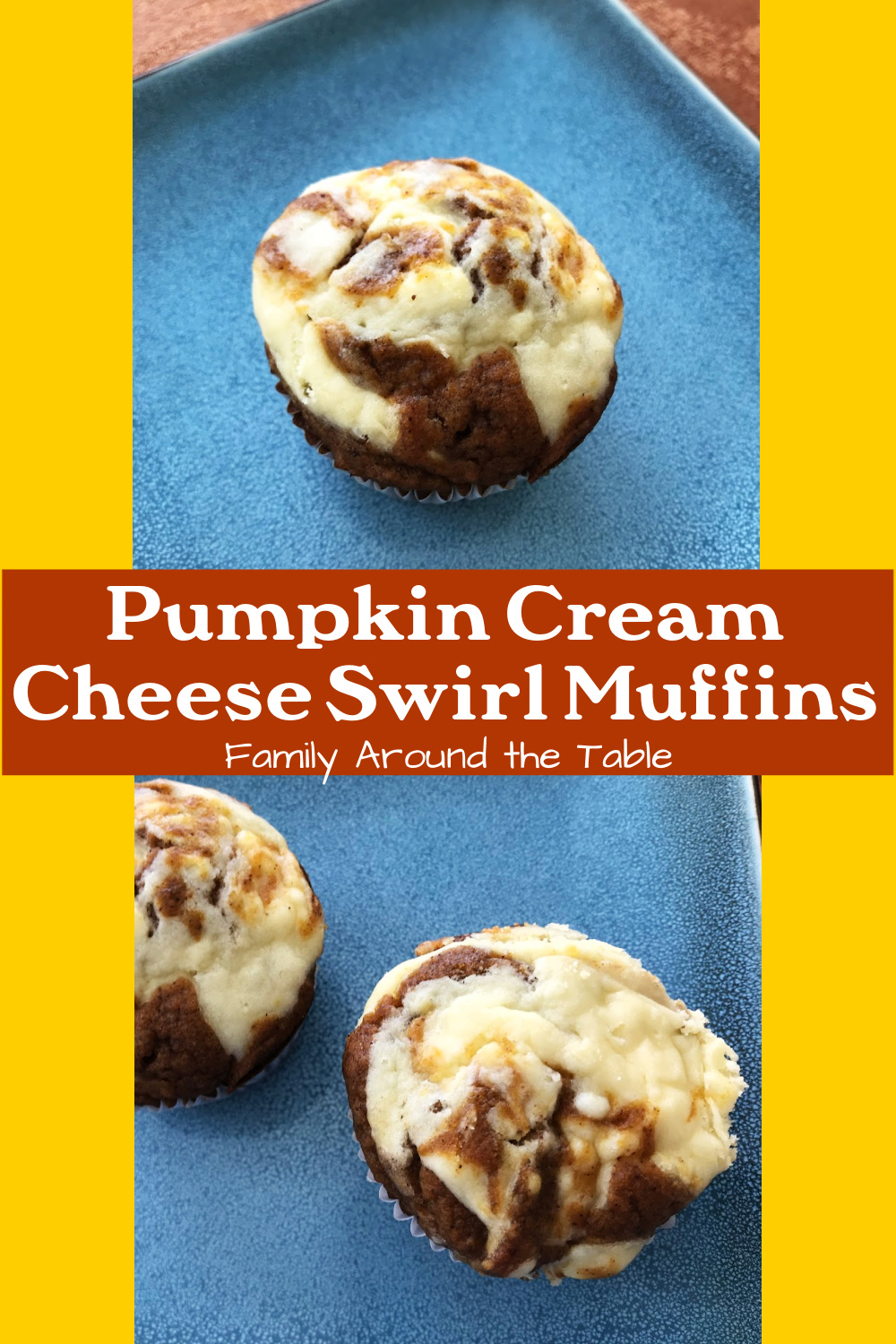 Pumpkin cream cheese muffin Pinterest image.