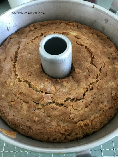 Out of This World Apple Cake warm from the oven. The smell of fall fills the house.