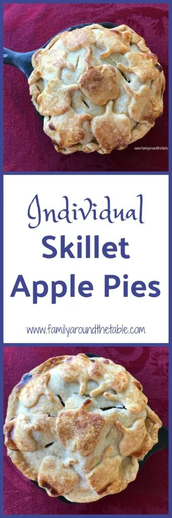 Individual skillet apple pies are a fun way to serve dessert to family and friends. #AppleWeek