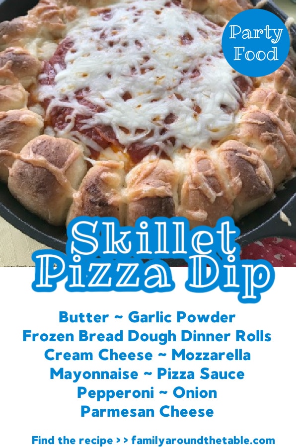 Skillet Pizza Dip Pinterest Image.