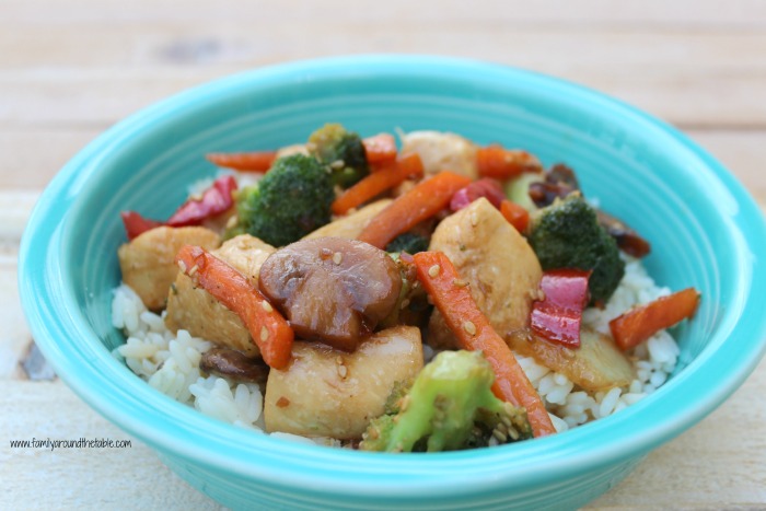 Easy chicken stir-fry gets dinner on the table in about 30 minutes.