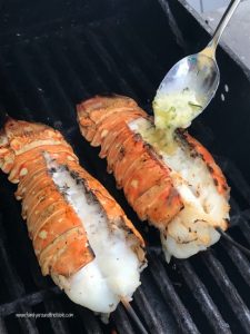 Flavorful herb grilled lobster tails are a treat.