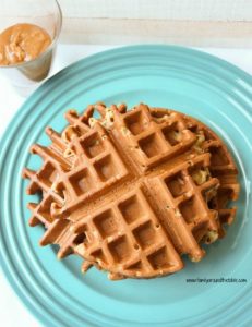 Banana spice waffles are full of warm cinnamon and nutmeg flavors that, paired with banana, make for a delicious waffle.