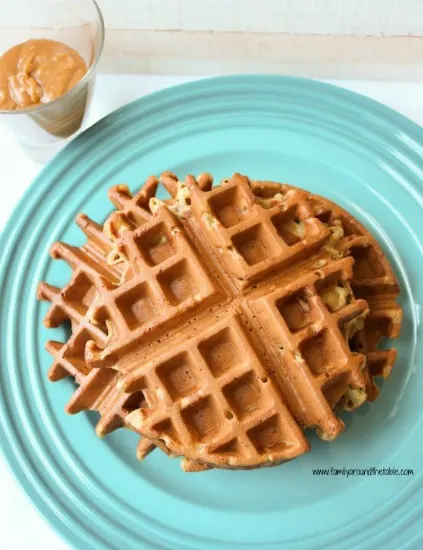 Banana spice waffles are full of warm cinnamon and nutmeg flavors that, paired with banana, make for a delicious waffle.