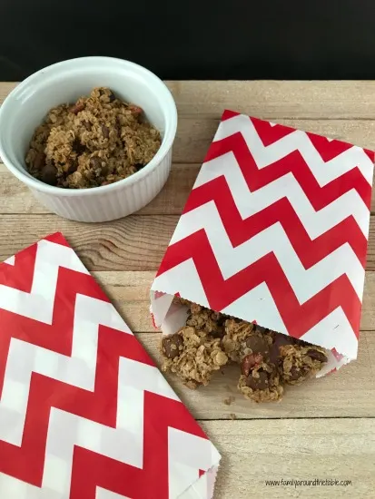 Use cute treat bags from Sweets & Treats to package the granola for after school snacks.