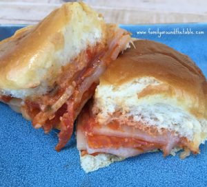 Pepperoni Cheese Pizza Sliders are perfect for many occasions like game day, sleepovers and anytime a snack is needed.