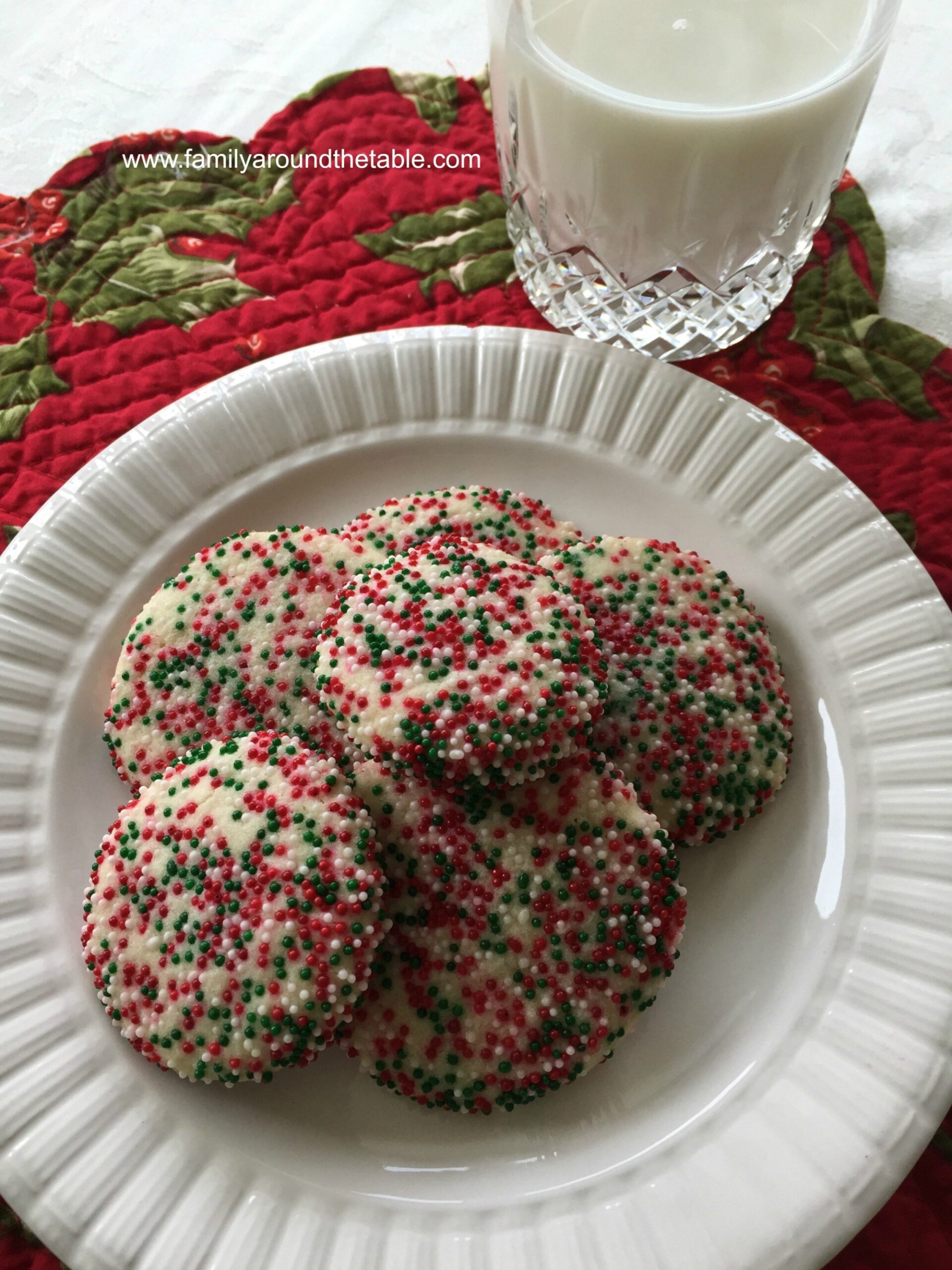 christmas sprinkle cookies - the palatable life
