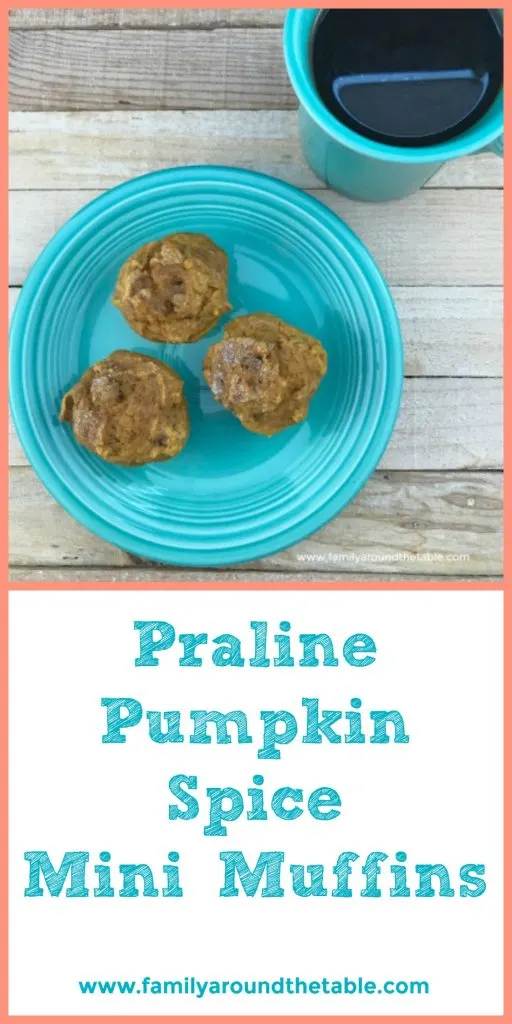 Take a few praline pumpkin mini muffins to work for a mid-day snack. #FallFlavors #ad