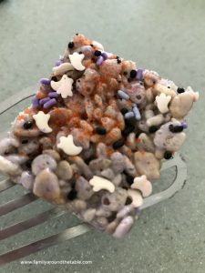 No tricks with these Halloween Rice Krispie treats.