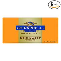 Ghirardelli Chocolate Baking Bar, Semi-Sweet Chocolate, 4-Ounce Bars (Pack of 6)