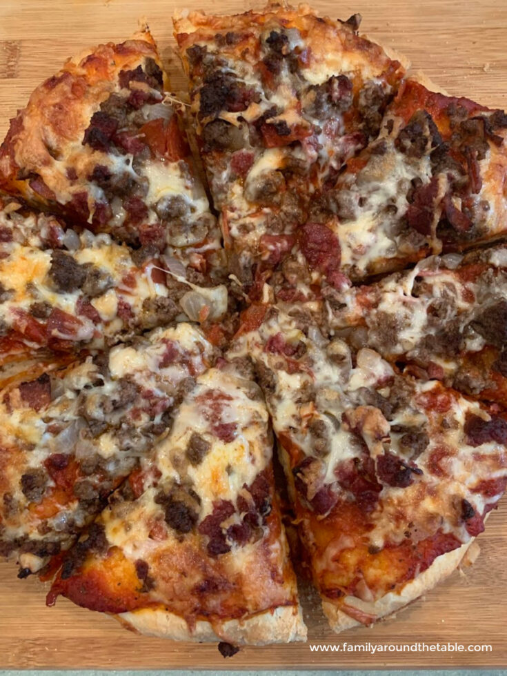 Meat Lover's Skillet Pizza • Family Around the Table