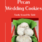 Chocolate chip pecan wedding cookies Pinterest image.