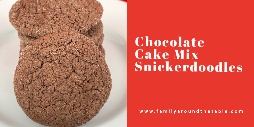 Chocolate cake mix snickerdoodles Twitter image.