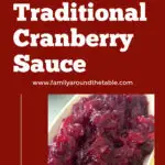 Traditional Cranberry Sauce Pinterest image.