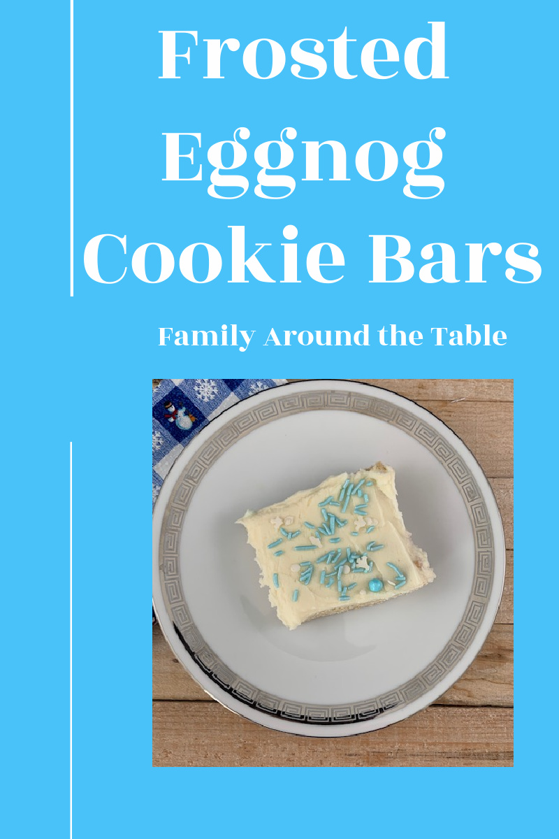 Frosted Eggnog Cookie Bars Pin