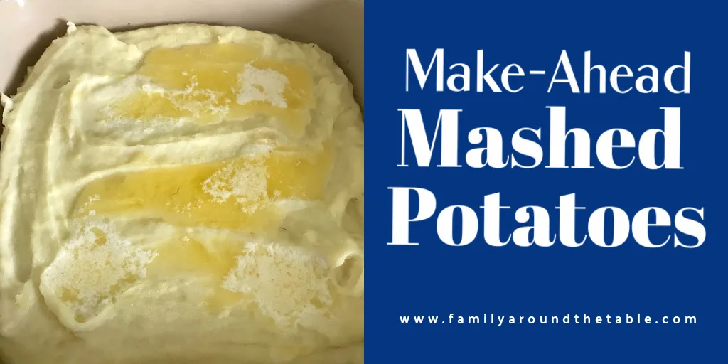 Make ahead mashed pototoes Twitter image.