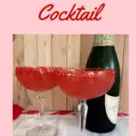 Pink Flirtini Cocktail Pinterest image.