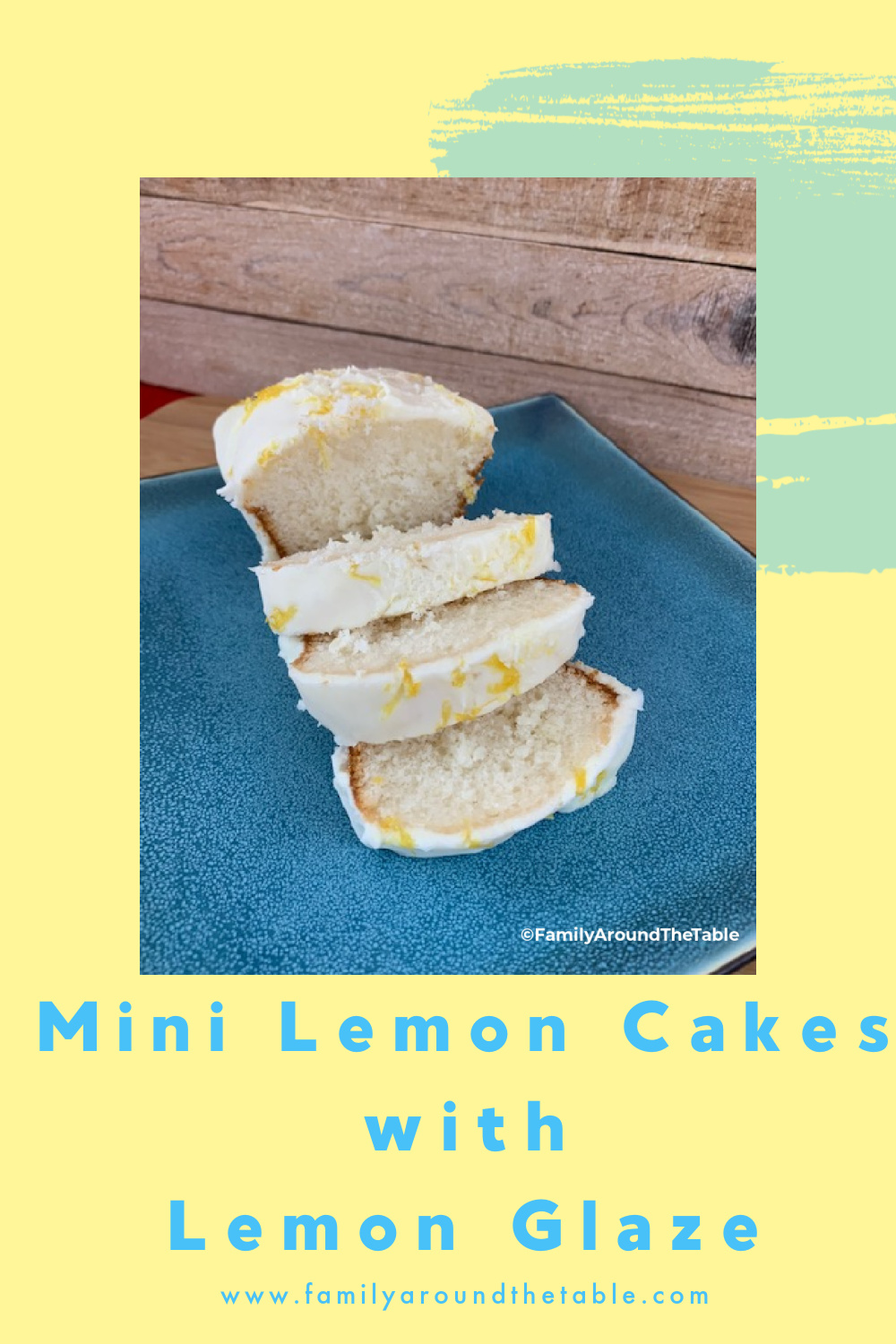 Mini Lemon Cakes Pinterest Image