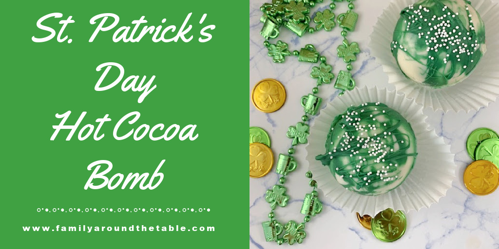 St. Patrick's Day cocoa bomb Twitter image.