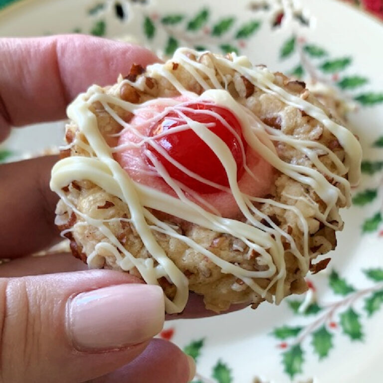 The Best Cherry Pecan Thumbprint Cookies