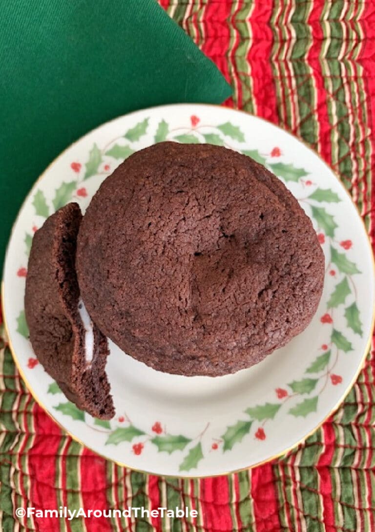 Chocolate Stuffed Peppermint Cookies