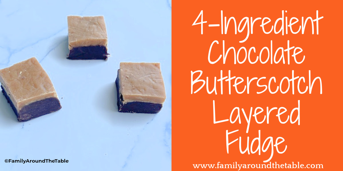 Chocolate Butterscotch Layered Fudge Twitter Image