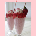 Fresh Strawberry Milkshake Pinterest image.