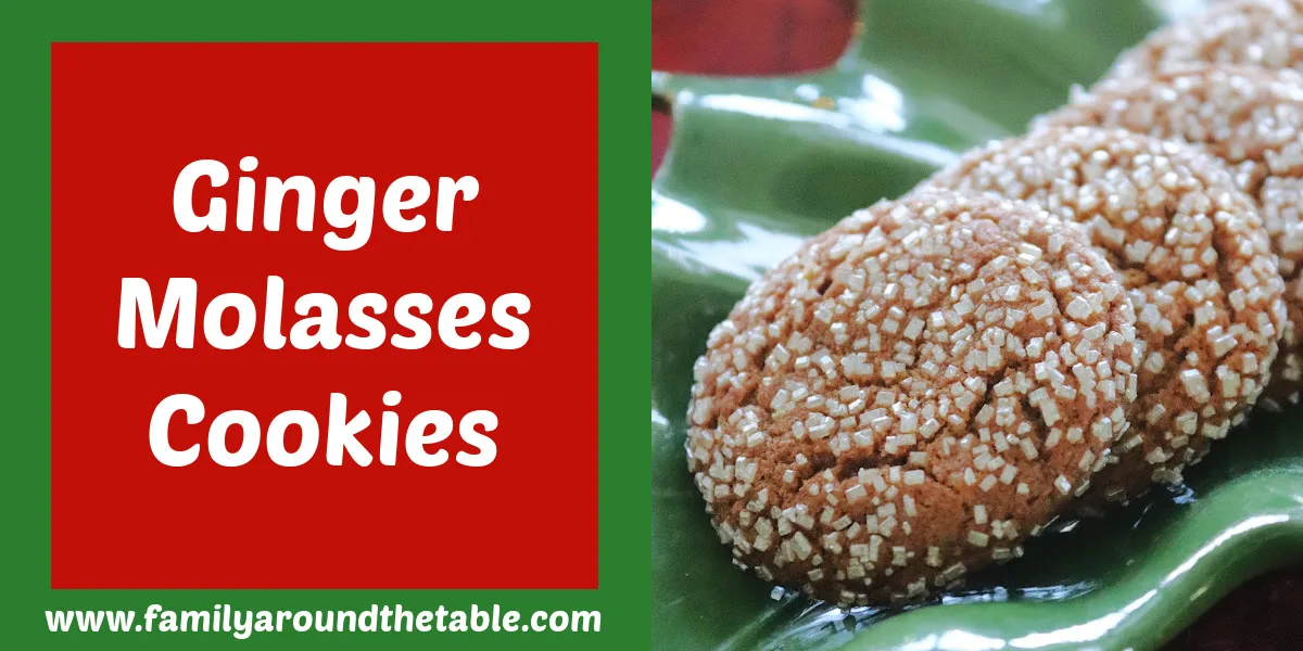Ginger Molasses Cookies Twitter image.