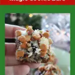 Easy Gingerbread Magic Cookie Bars Pinterest Image.