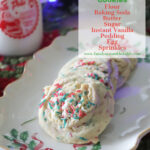 Vanilla Pudding Cookies Pinterest image.