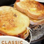 Patty Melts with Caramelized Onions Pinterest image.